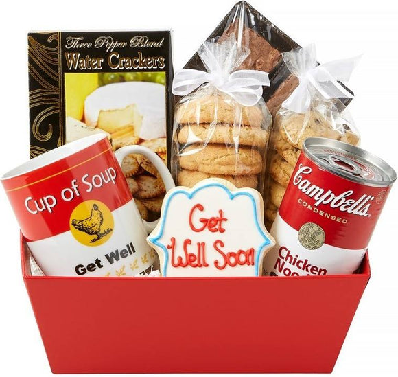 Get Well Souper Soon Basket - Fine Gifts La Bella Basket Company