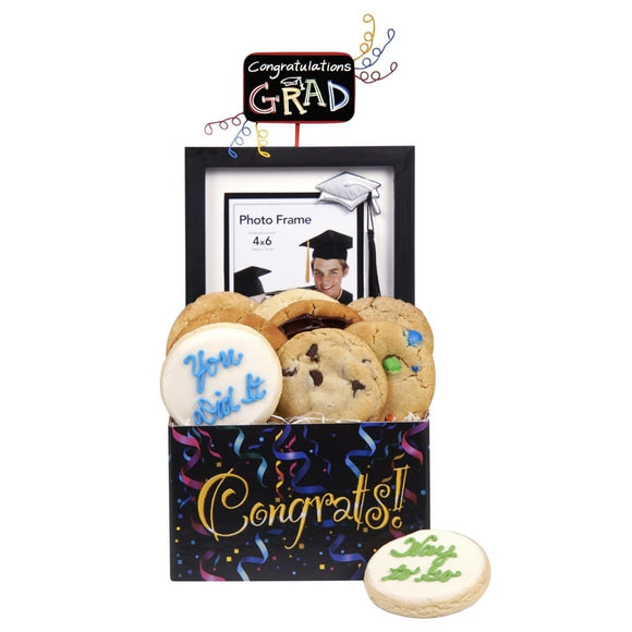 Graduation Frame and Cookies - Fine Gifts La Bella Basket Company