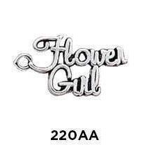 Flower Girl Word Charm Sterling Silver - Fine Gifts La Bella Basket Company