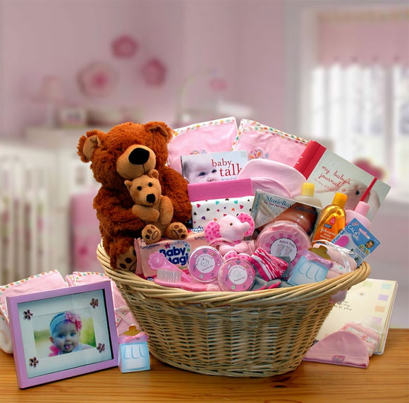 Deluxe Welcome Home Baby Gift Basket - Asst. Colors