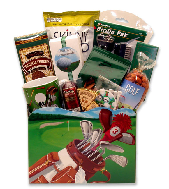 Golf Delights Gift Box - LG - Fine Gifts La Bella Basket Company