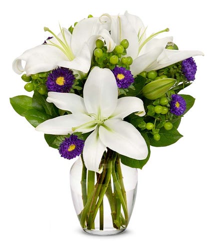 Blooming Lily Joy- Deluxe Floral Arrangement