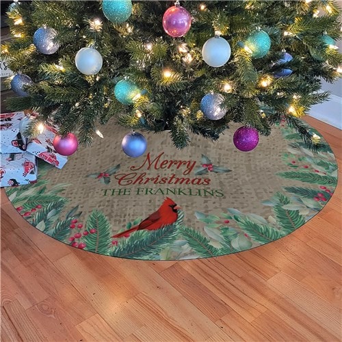 Cardinal Christmas Tree Skirt