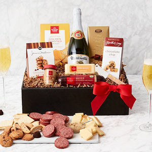 Sparkling Cider Salami and Cheese Gift Box
