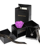 Forever Rose and Sterling Silver Necklace Set