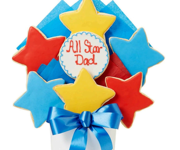 ALL STAR DAD 7 PC COOKIE BOUQUET