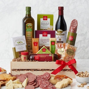 Deluxe Meat and Cheese Gift Crate
