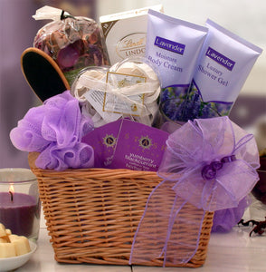Lavender Relaxation Spa Gift Basket - Fine Gifts La Bella Basket Company