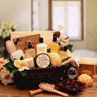 Spa Therapy Relaxation Gift Hamper Basket - Fine Gifts La Bella Basket Company