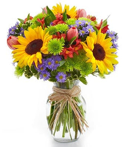 Garden Bouquet Flower Arrangement - Fine Gifts La Bella Basket Company