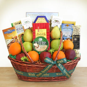 Sincere Sympathies Fruit Basket - Fine Gifts La Bella Basket Company