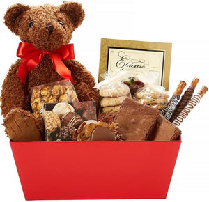 Teddy Bear Gourmet Gift Basket - Fine Gifts La Bella Basket Company