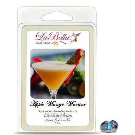 Apple Mango Martini Jewelry Soy Wax Jumbo Tart Melts - Fine Gifts La Bella Basket Company