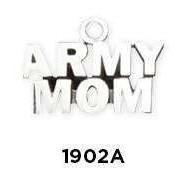 Army Mom Charm Sterling Silver - Fine Gifts La Bella Basket Company
