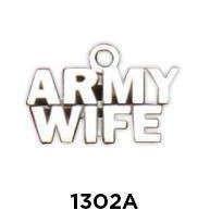 Army Wife Charm Sterling Silver .925 - Fine Gifts La Bella Basket Company