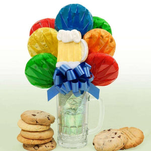 Beer Mug Cookie Bouquet - Fine Gifts La Bella Basket Company