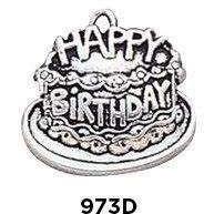 Birthday Cake Charm in .925 Sterling Silver - Fine Gifts La Bella Basket Company