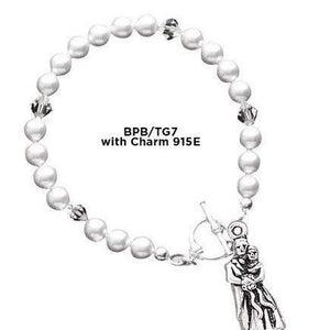 Bride & Groom Pearl Swarovski Crystals Bracelet - Fine Gifts La Bella Basket Company