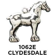 Clydesdale Horse Charm - Sterling Silver - Fine Gifts La Bella Basket Company