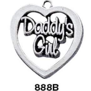 Daddy's Girl Heart Charm - Fine Gifts La Bella Basket Company