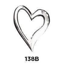 Floating Heart Sterling Silver Charm - Fine Gifts La Bella Basket Company