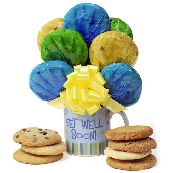 Get Well Cookie Bouquet Mug - Fine Gifts La Bella Basket Company