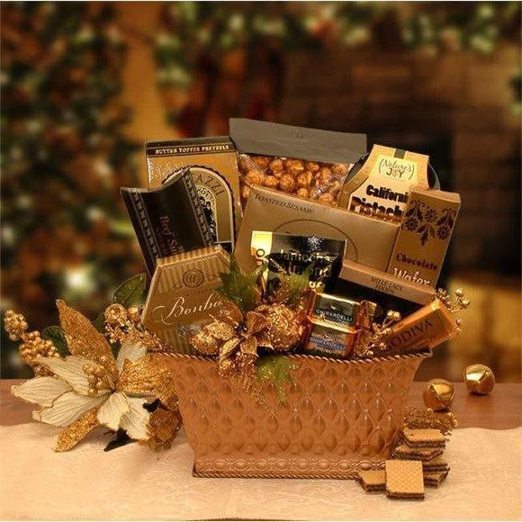 Golden Gatherings Gift Basket - Fine Gifts La Bella Basket Company