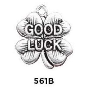 Good Luck Four Leaf Clover Charm Sterling Silver - Fine Gifts La Bella Basket Company