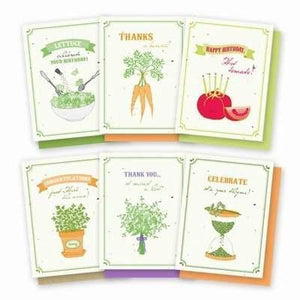 Gourmet Garden Plantable Greeting Cards - 6 Pack - Fine Gifts La Bella Basket Company