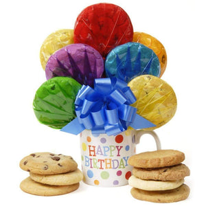 Happy Birthday Cookie Bouquet - Fine Gifts La Bella Basket Company