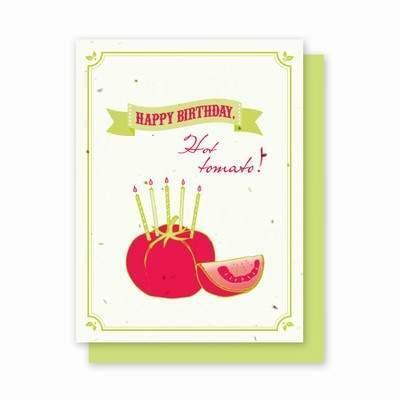 Happy Birthday Tomato Plantable Cards - 4 Pk - Fine Gifts La Bella Basket Company