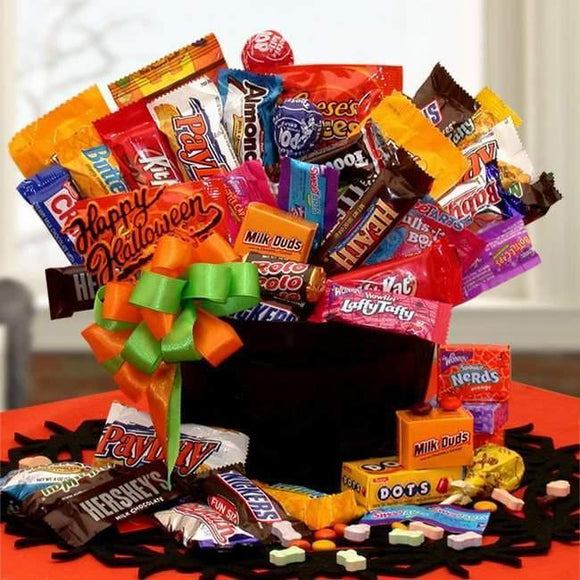 Happy Halloween Candy Cauldron Of Treats - Fine Gifts La Bella Basket Company