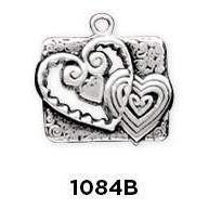 Hearts Cut Out Sterling Silver Charm - Fine Gifts La Bella Basket Company