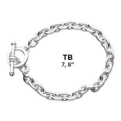 Heavy Sterling Silver Bracelet with Toggle - Fine Gifts La Bella Basket Company