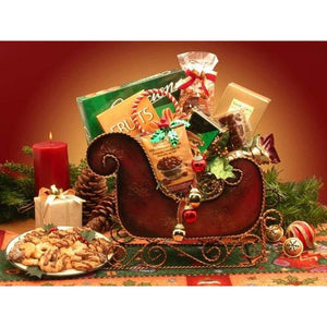 Holiday Sleigh - SM - Fine Gifts La Bella Basket Company