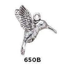 Hummingbird Charm Sterling Silver .925 - Fine Gifts La Bella Basket Company