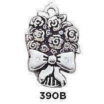 Large Bouquet Charm Sterling Silver .925 - Fine Gifts La Bella Basket Company