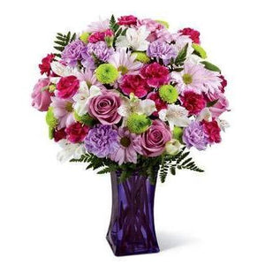 Lavender Burst Flower Bouquet - Fine Gifts La Bella Basket Company