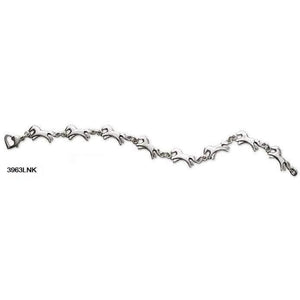 Mini Horse Link Bracelet w/ Heart Clasp 8.5 Inch - Fine Gifts La Bella Basket Company