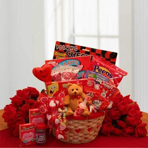 My Little Valentine Child Gift Basket - Fine Gifts La Bella Basket Company