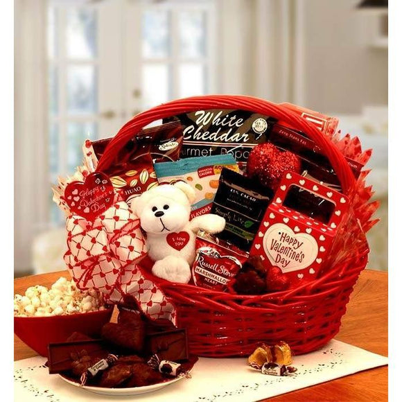My Sugar Free Valentine Gift Basket - Fine Gifts La Bella Basket Company
