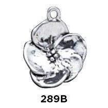 Pansy Charm Sterling Silver .925 - Fine Gifts La Bella Basket Company