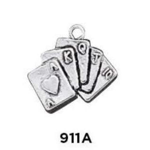 Playing Cards Charm Sterling Silver - Fine Gifts La Bella Basket Company