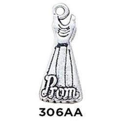 Prom Dress Charm Sterling Silver .925 - Fine Gifts La Bella Basket Company