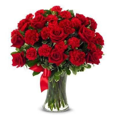 Red Heart Flower Bouquet