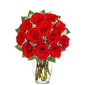 Red Roses Flower Bouquet Saturday Delivery - Fine Gifts La Bella Basket Company