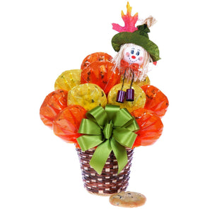 Scarecrow Basket Cookie Bouquet - Fine Gifts La Bella Basket Company