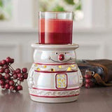 Snowy Glimmer Candle Warmer - Fine Gifts La Bella Basket Company