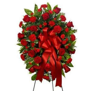 Standing Spray - Red Floral Flower Spray - Fine Gifts La Bella Basket Company