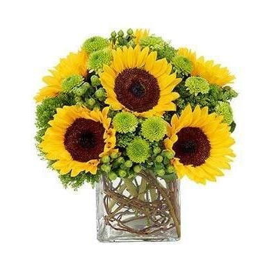 Sunflowers Bouquet Flower Arrangement - Fine Gifts La Bella Basket Company